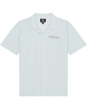 Volcom Camisa Campestre Otis Stone En Color Bebe Azul Talla (También En S) - Blanco