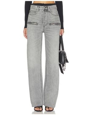 Alexander Wang Silk Prestyle Float Jeans With Horizontal Zips - Grey