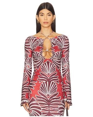 Seven Wonders Sienna Sleeved Top - Red