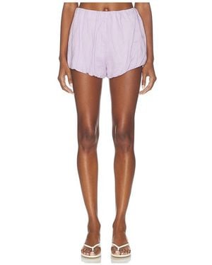 AEXAE X Revolve Linen Balloon Short En Color Lavanda Talla (También En Xs, S, M) - Blanco