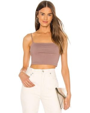Susana Monaco Thin Strap Crop Tank - White