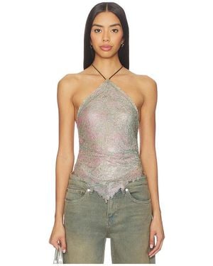 Poster Girl Oberteil Crystal Chainmail Halter - Mehrfarbig