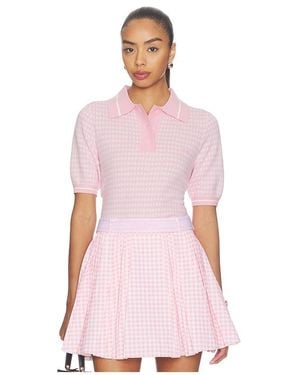 Malbon X Hvn Mikayla Polo Top - Pink