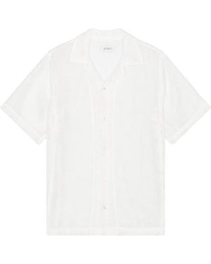Saturdays NYC Canty Mesh Short Sleeve Shirt - White