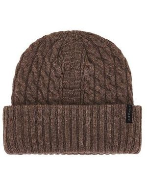 Autumn Headwear Beanie Cable Knit - Braun