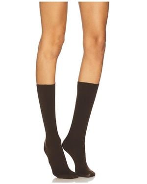 FALKE Calcetines Pure Matt 50 Sensitive Top Knee En Color Marrón Talla En - Negro