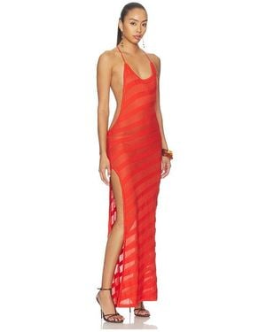 Jaded London Vestido Knit Maxi En Talla (También En Xs, S, M) - Rojo