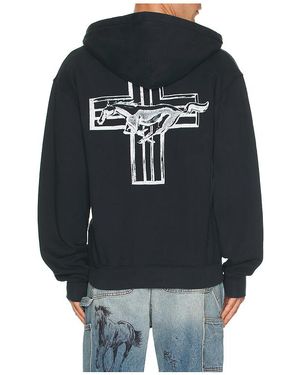 One Of These Days Mustang Cross Zip Up Hoodie - Black