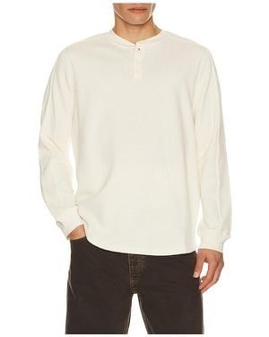 Barefoot Dreams Waffle Thermal Henley - White