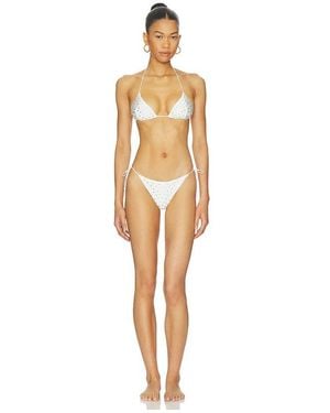 Oséree Gem Two Piece Bikini - White