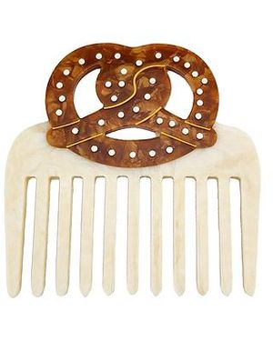 Solar Eclipse Hand-Painted Pretzel Pocket Hair Comb En Color Belleza: Na Talla - Multicolor