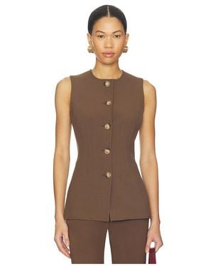 Veronica Beard Jessup Vest - Brown