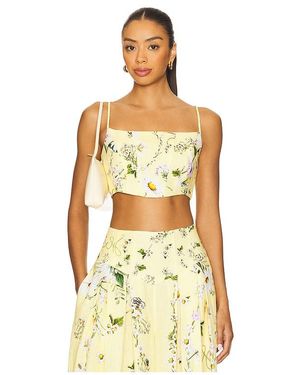CAMILLA Corset Crop Top - Yellow