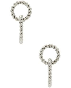Casa Clara Lune Drop Earrings - White