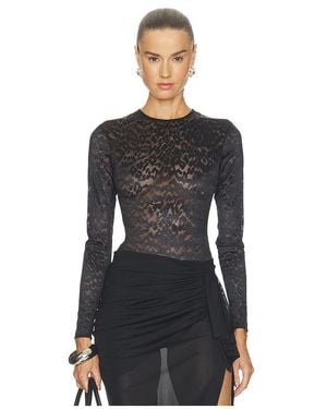 Alex Perry Long Sleeve Bodysuit - Black