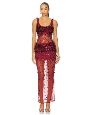 Lovers + Friends Lydia Sequin Maxi Dress - Red