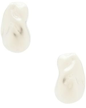Lele Sadoughi Worth Ave Button Earrings - White