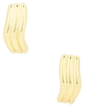 Shashi Odyssey Striated Hoop Earring - White