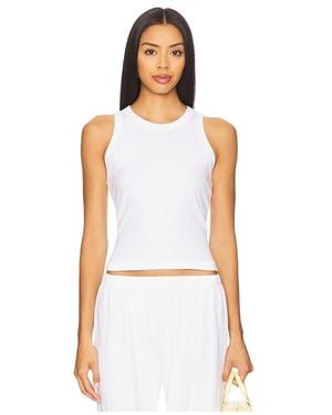 Leset Nando High Neck Tank Top - White