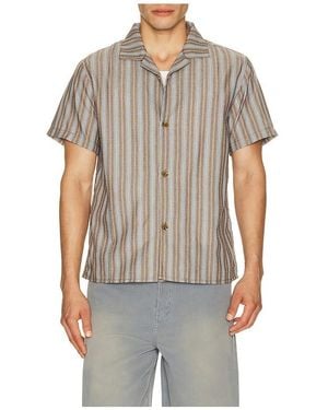 Rhythm Vacation Stripe Shirt - Brown