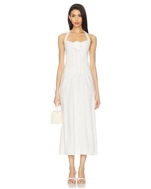 MAJORELLE Alora Midi Dress - White