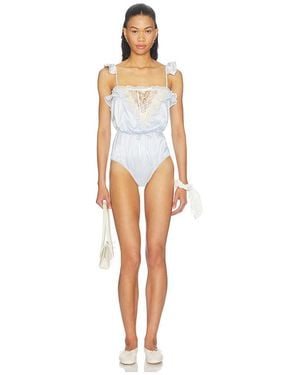 For Love & Lemons Cleo Romper - White