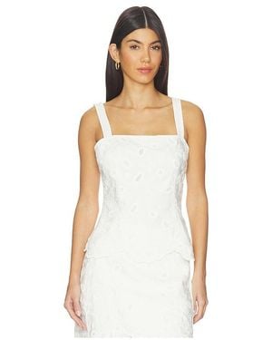 Jonathan Simkhai Mckenna Embroidered Linen Top - White