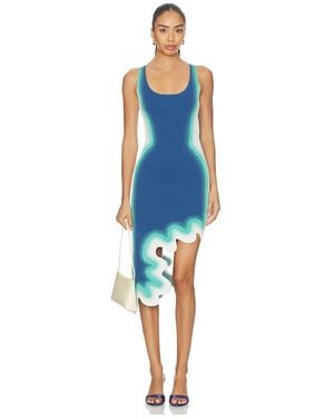 Ph5 Vestido Aster Reversible Wavy En Talla (También En Xs, S, M, Xl) - Azul