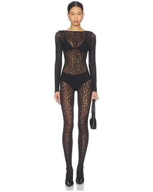 Wolford Sweet Dots Catsuit - Black