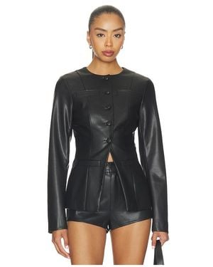 ALL THE WAYS Vandellia Faux Leather Blazer En Color Negro Talla (También En M, S, Xl, Xs, Xxs)