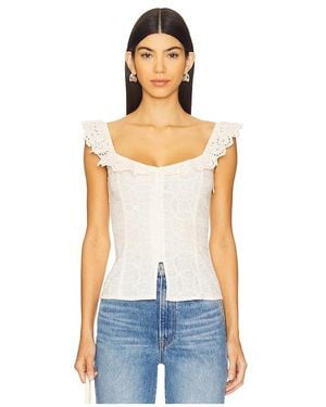 Line & Dot Aurelia Top - Blue