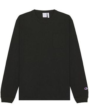 Champion Usa Long Sleeve Pocket Tee - Black