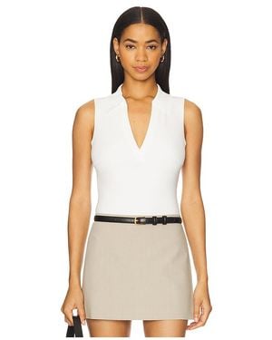 Commando Ärmelloser Body Mit V-Ausschnitt - Natur