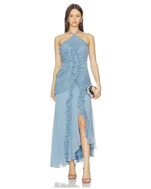 AMUR Lorelie Halter Gown - Blue