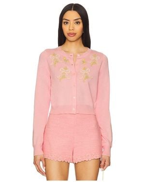 LoveShackFancy Nadima Cardigan - Pink