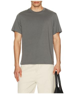 FRAME Short Sleeve Light Cotton Tee - Grey