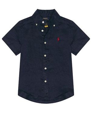 Polo Ralph Lauren Short Sleeve Linen Sport Shirt - Blue