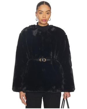 Blank NYC Faux Fur Coat - Blue