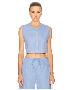 Leset Chaleco De Cuello Redondo Woshi En Color Bebe Azul Talla (También En M, S, Xs)