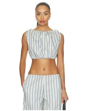 WeWoreWhat Bubble Cropped Tank Top - Blue
