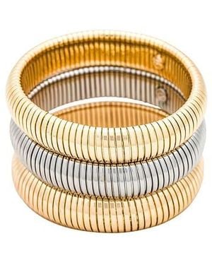 Ettika Flex Snake Chain Stretch Bracelet Set - Metallic
