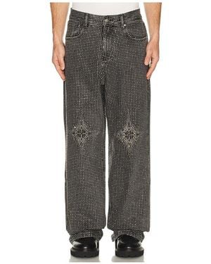 BIRTH OF ROYAL CHILD 20k Diamond Stellar Denim Trousers - Black