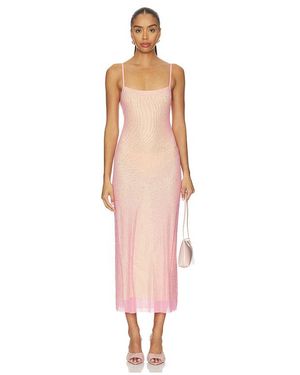 Area Crystal Hotfix Cami Dress - White