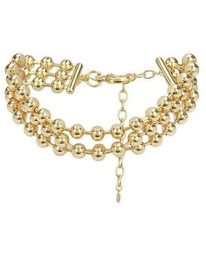 Lele Sadoughi Choker Diana Triple Row - Weiß
