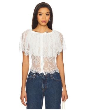 Lovers + Friends Camryn Top En Color Blanco Talla (También En M, S, Xs) - Azul