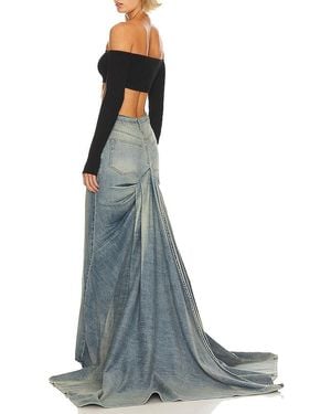 h:ours Enya Maxi Skirt - Blue