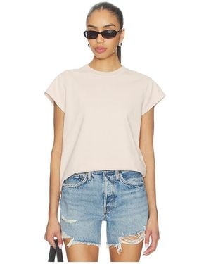 Agolde Bryce Cap Sleeve Tee Shirt - Blue