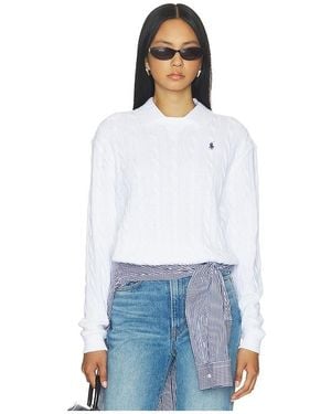 Polo Ralph Lauren Cotton Long Sleeve Polo - White