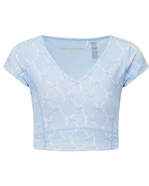 LoveShackFancy Tween Cherrily Top - Blue