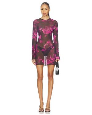 GOOD AMERICAN Mesh Mini Dress - Red